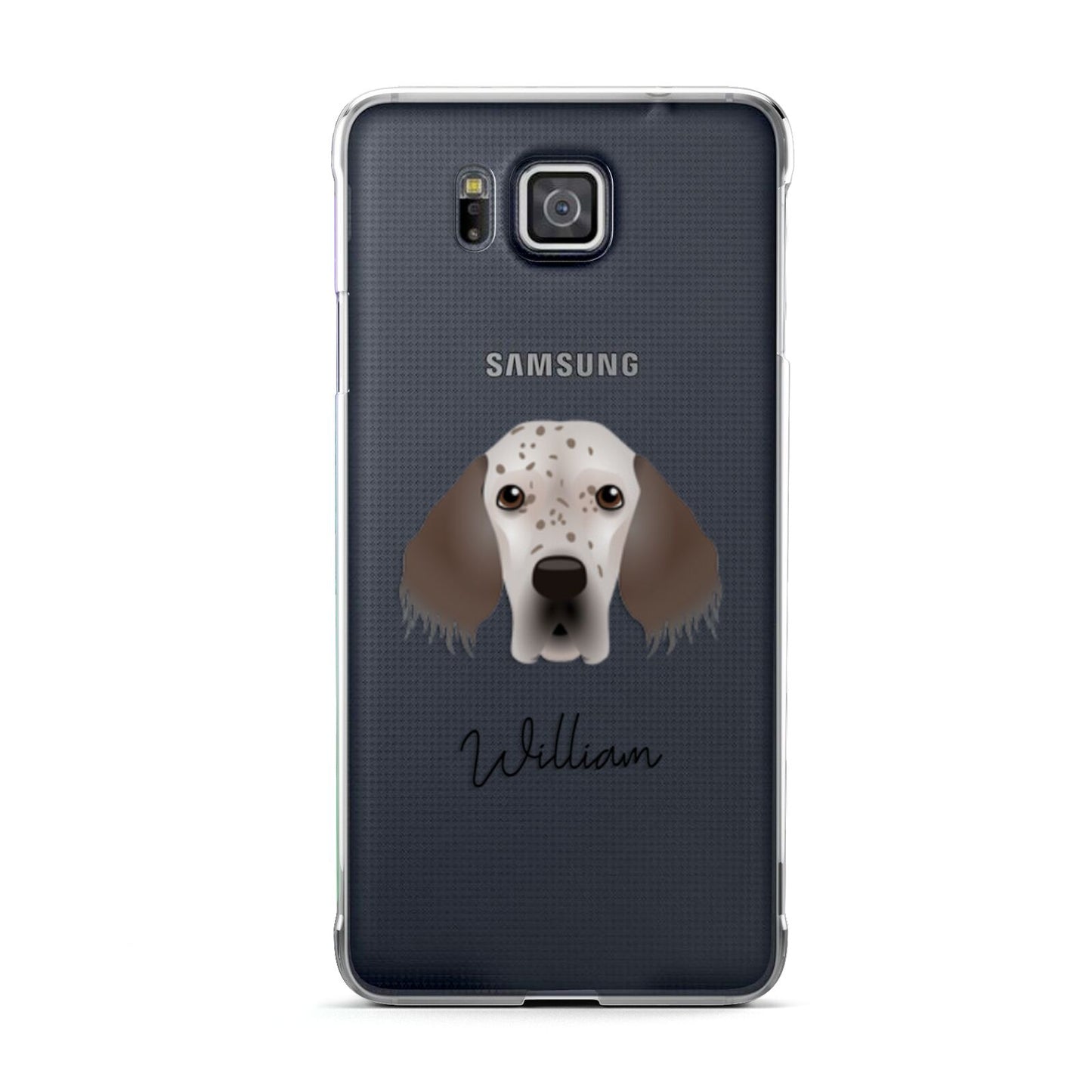 English Setter Personalised Samsung Galaxy Alpha Case