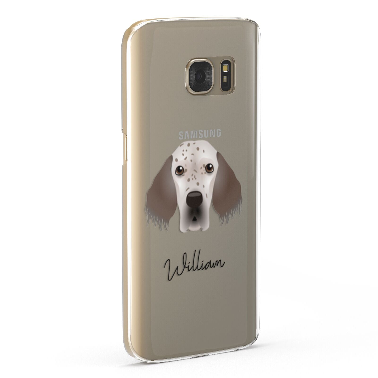 English Setter Personalised Samsung Galaxy Case Fourty Five Degrees