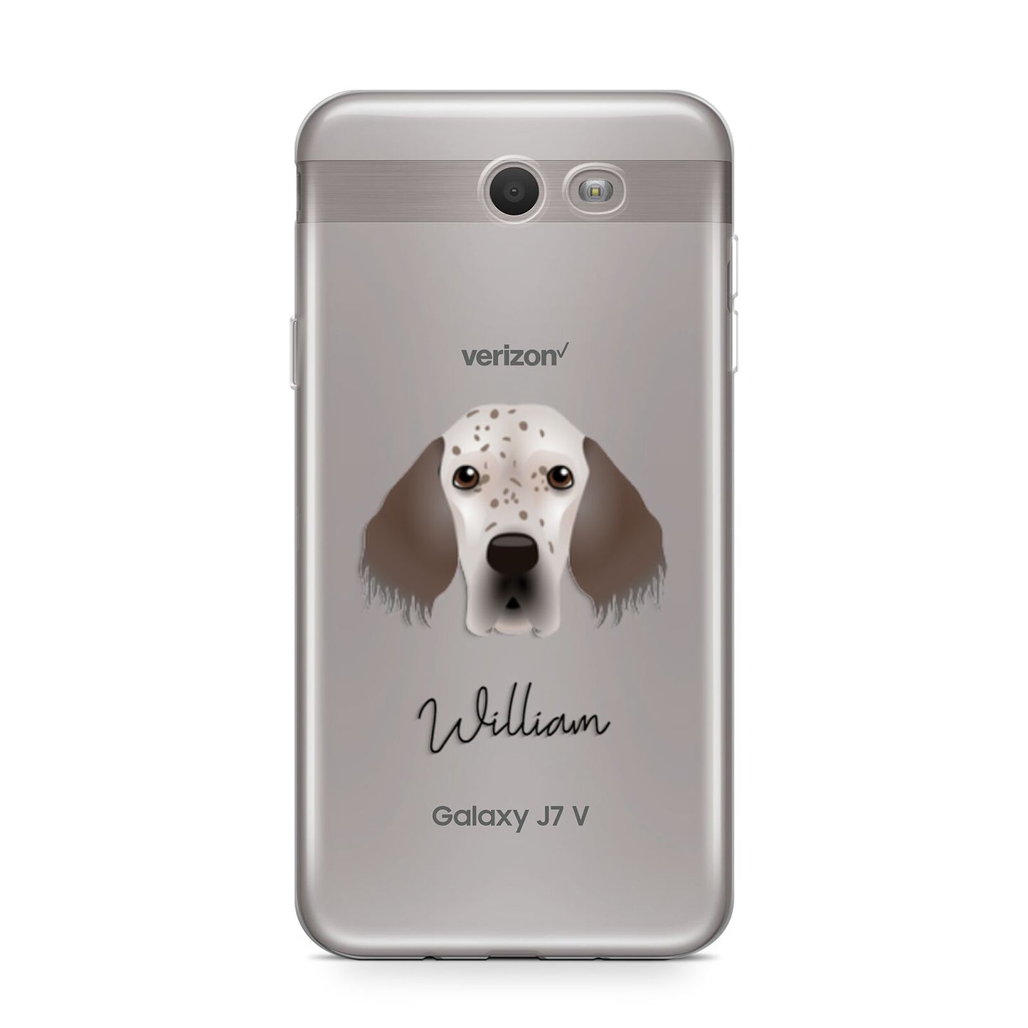 English Setter Personalised Samsung Galaxy J7 2017 Case