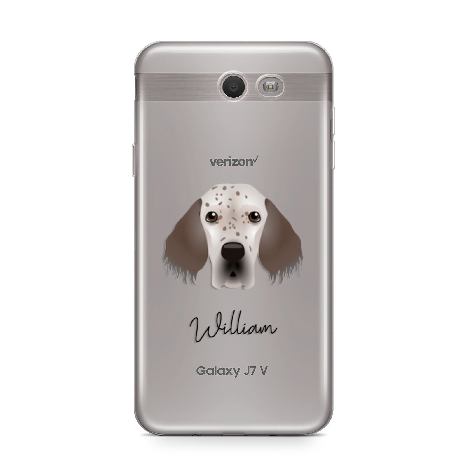 English Setter Personalised Samsung Galaxy J7 2017 Case