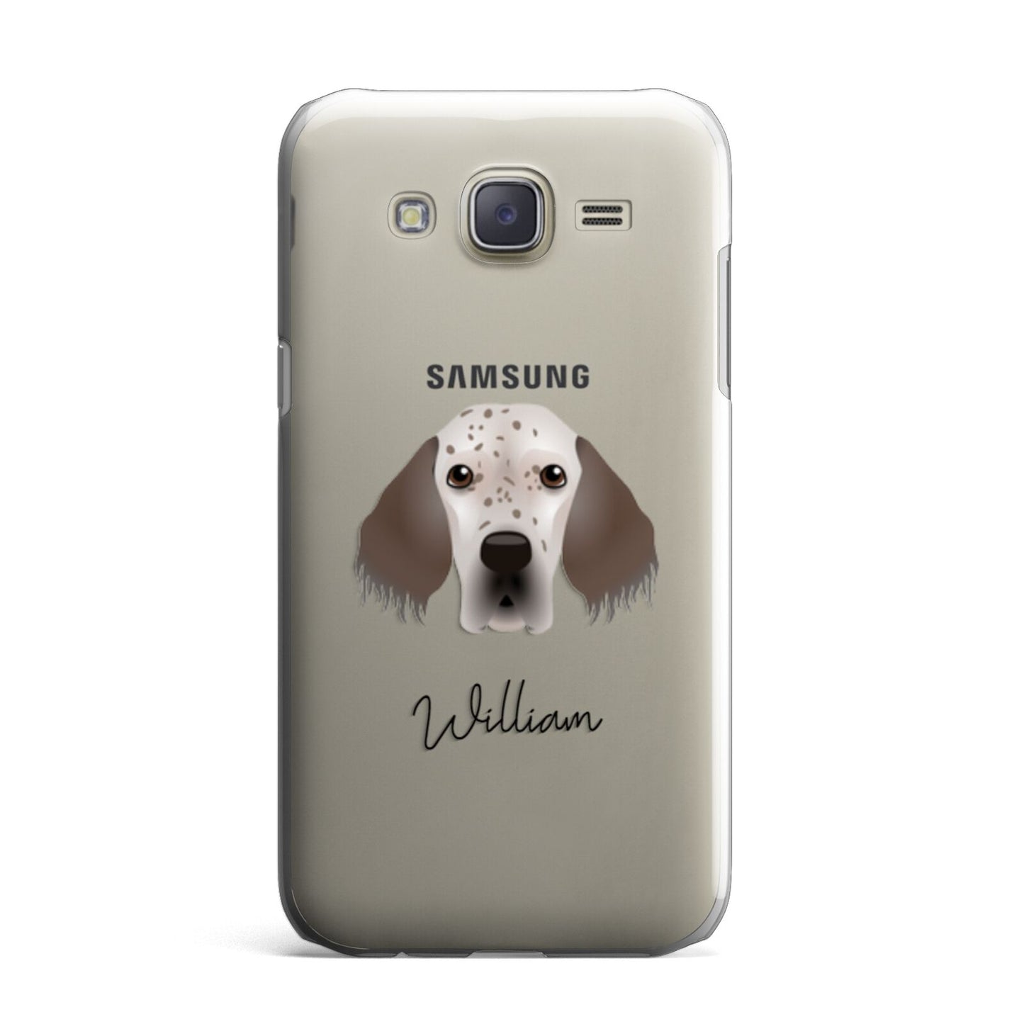 English Setter Personalised Samsung Galaxy J7 Case