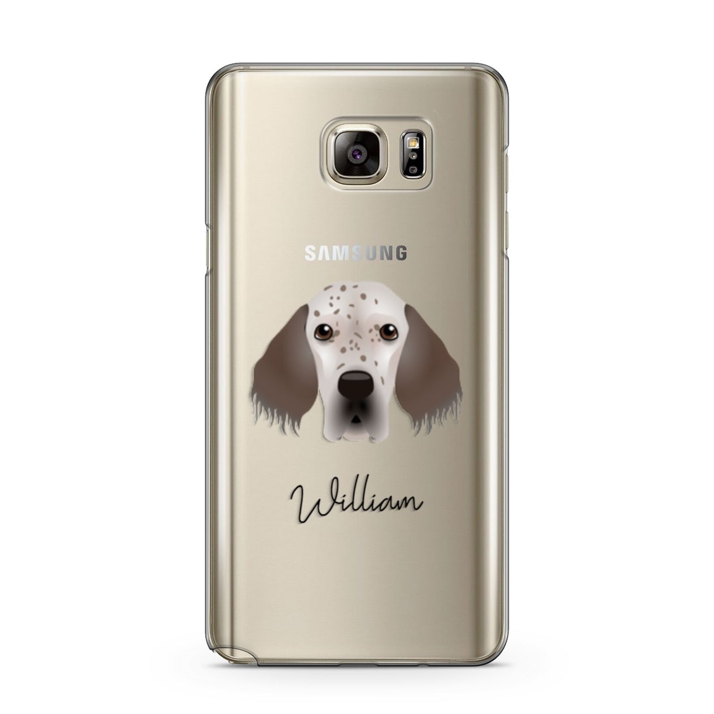 English Setter Personalised Samsung Galaxy Note 5 Case