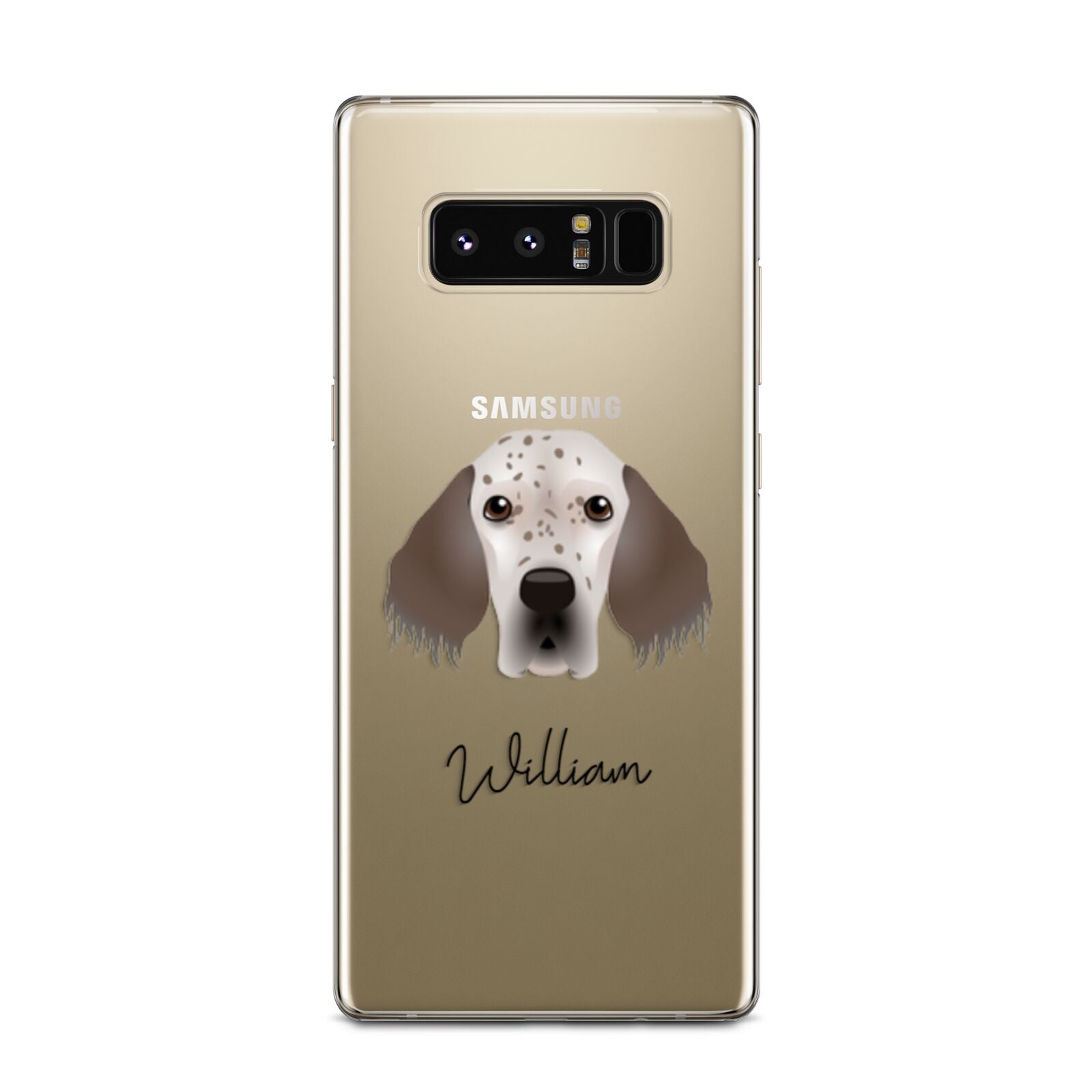 English Setter Personalised Samsung Galaxy Note 8 Case