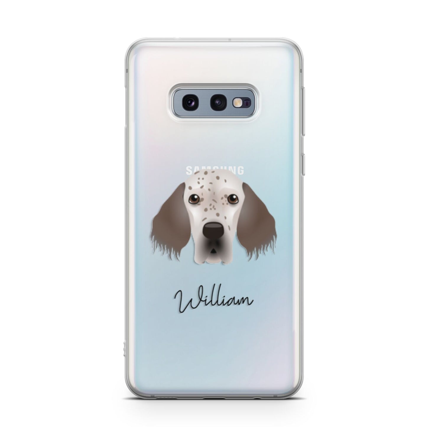 English Setter Personalised Samsung Galaxy S10E Case