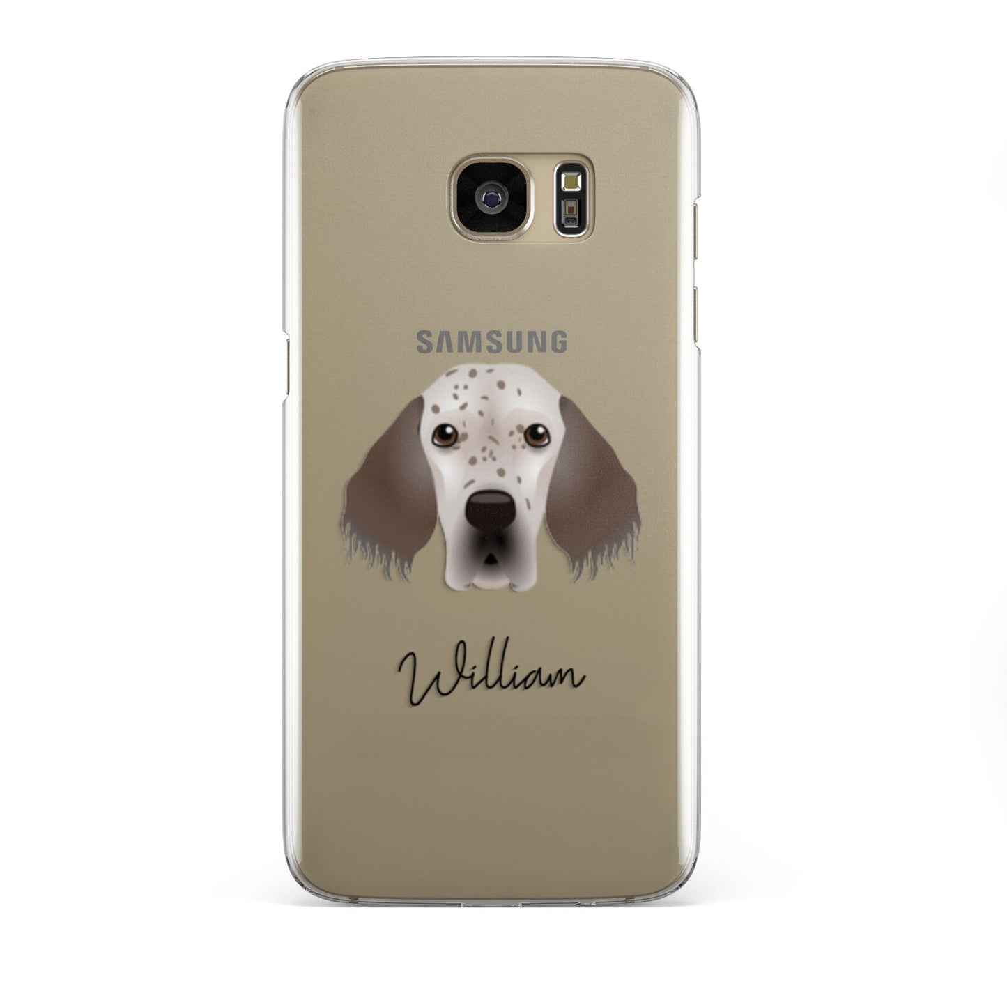 English Setter Personalised Samsung Galaxy S7 Edge Case