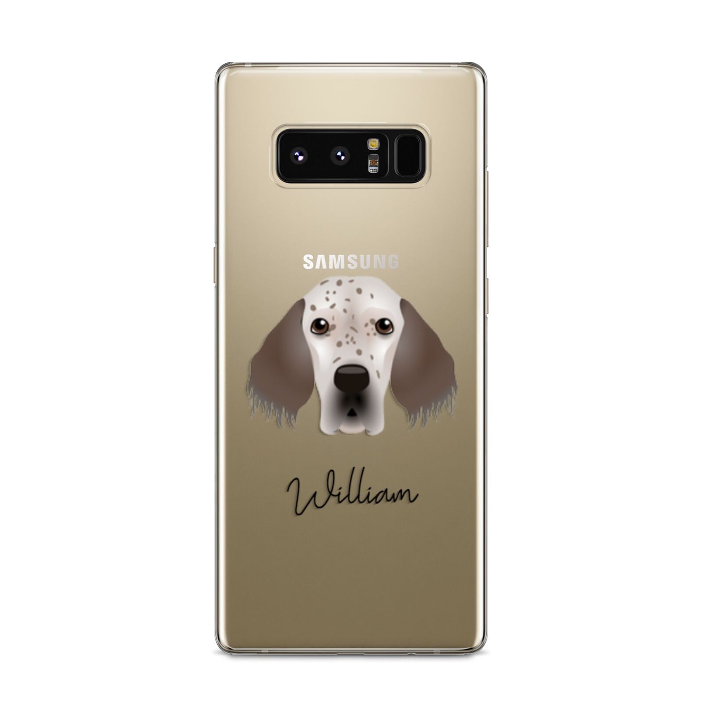 English Setter Personalised Samsung Galaxy S8 Case