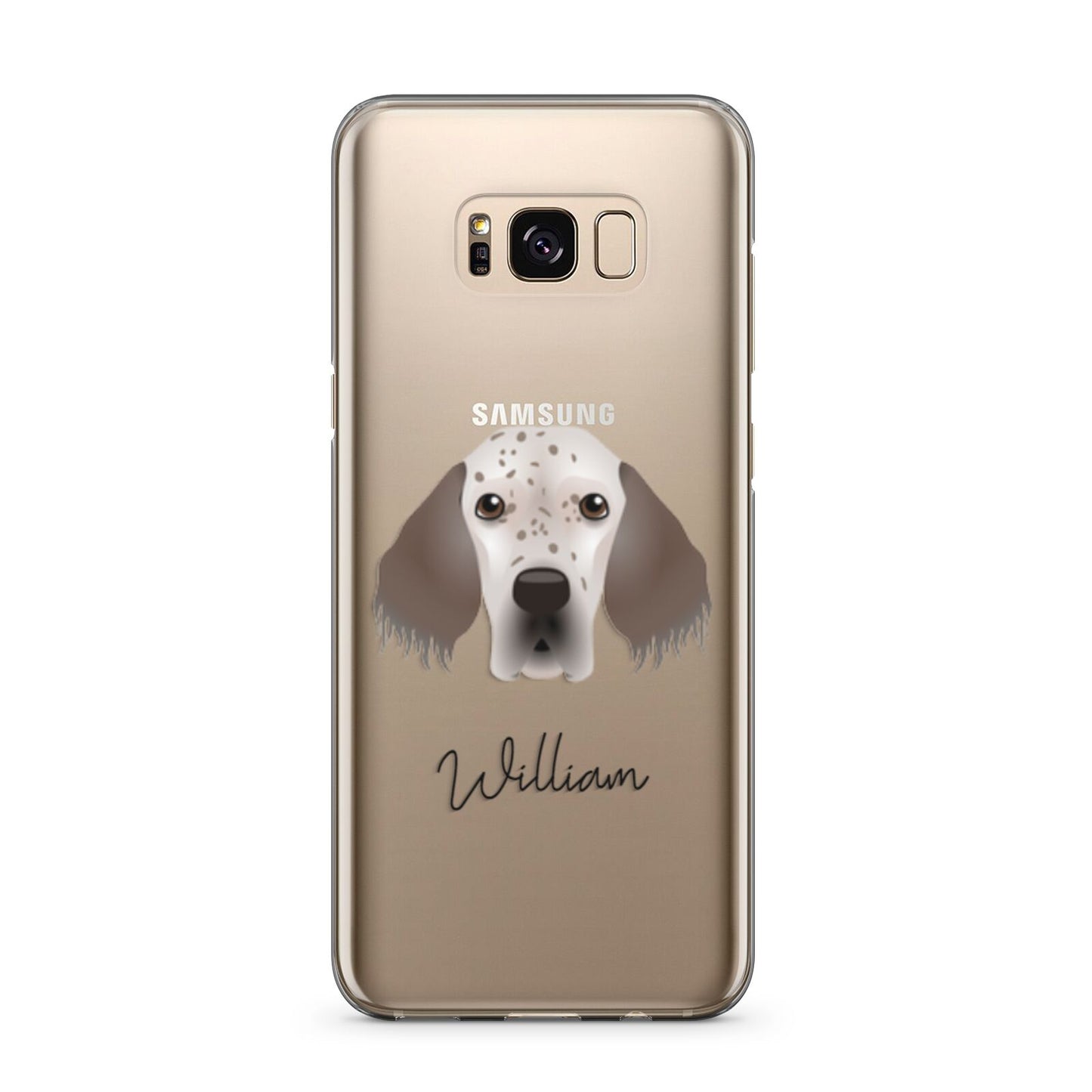 English Setter Personalised Samsung Galaxy S8 Plus Case