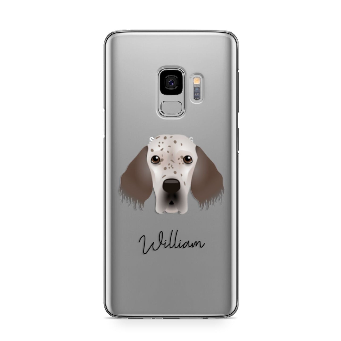 English Setter Personalised Samsung Galaxy S9 Case