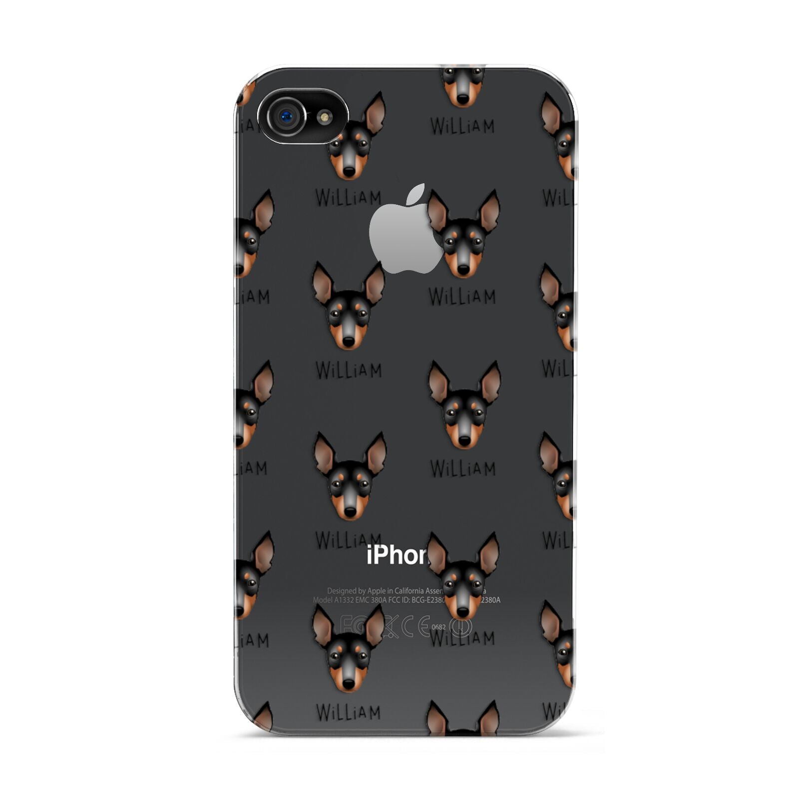 English Toy Terrier Icon with Name Apple iPhone 4s Case