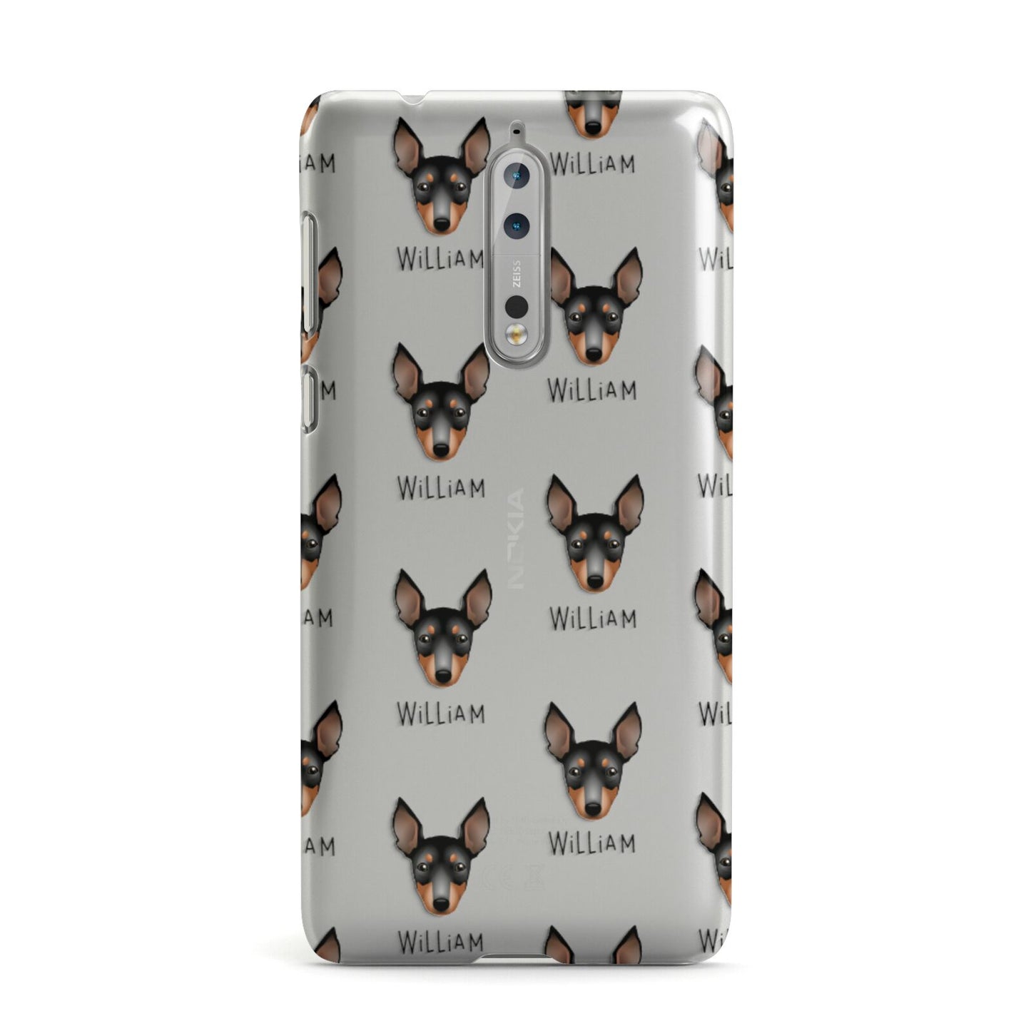 English Toy Terrier Icon with Name Nokia Case