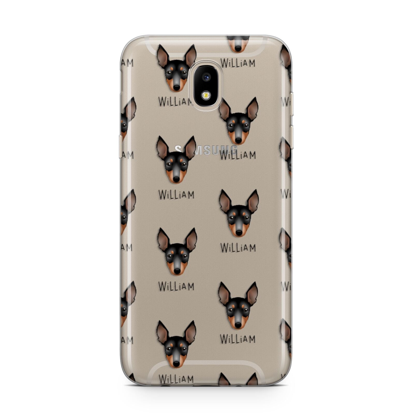 English Toy Terrier Icon with Name Samsung J5 2017 Case