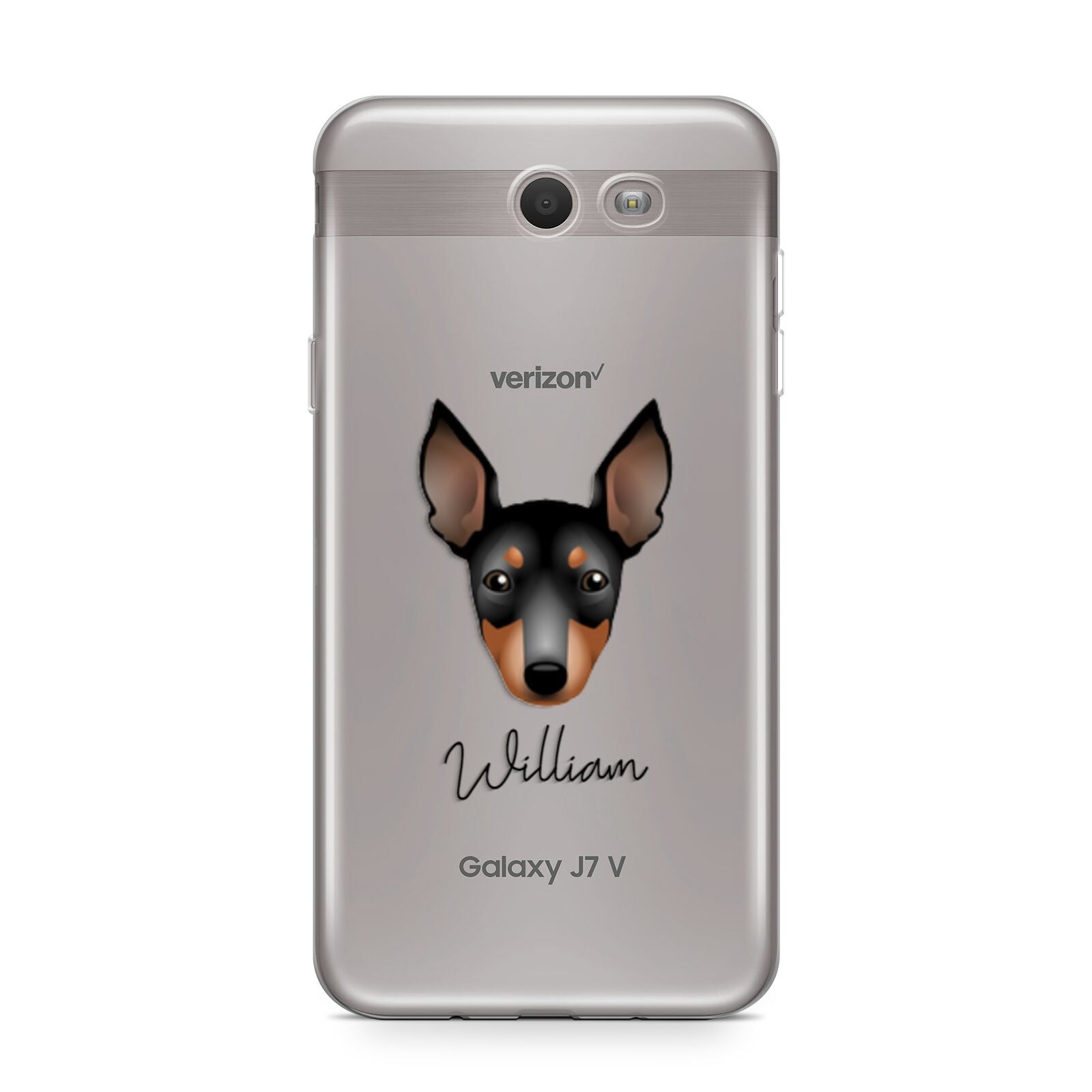 English Toy Terrier Personalised Samsung Galaxy J7 2017 Case