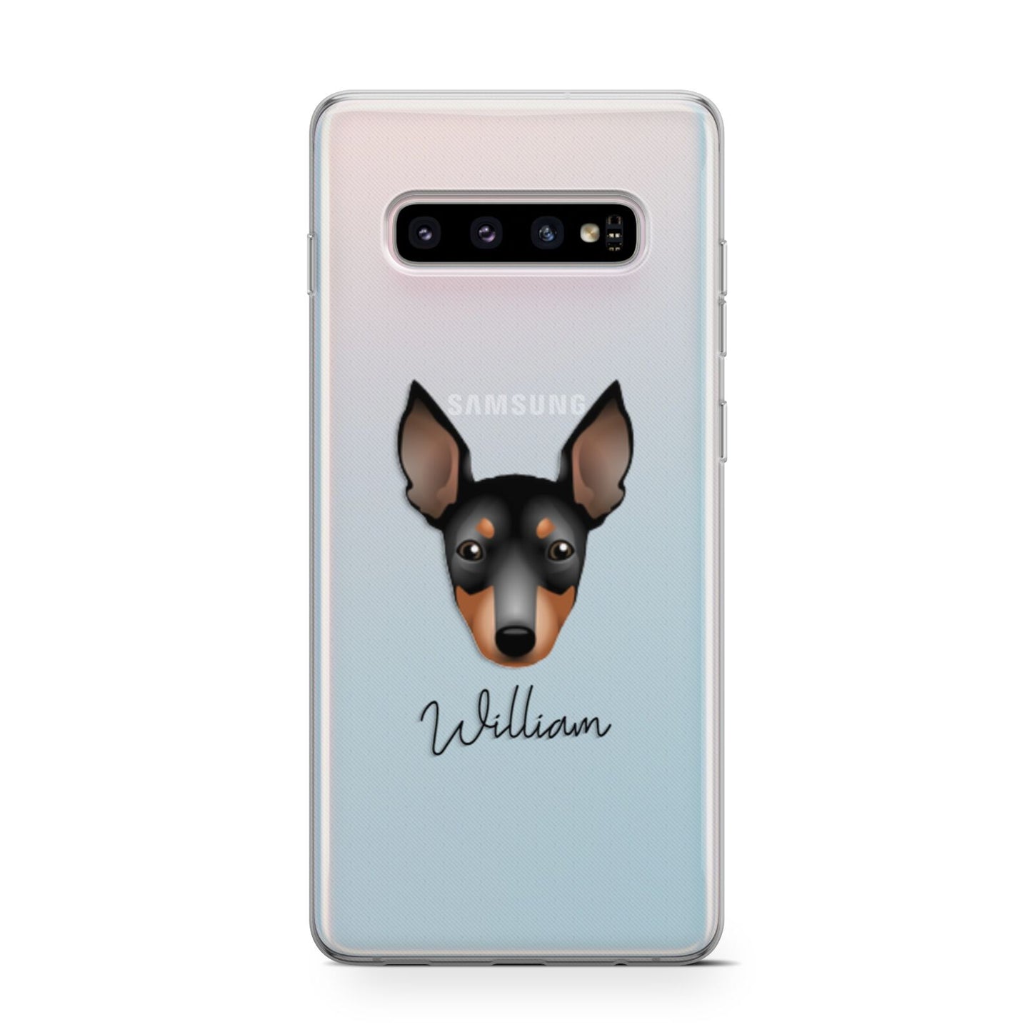 English Toy Terrier Personalised Samsung Galaxy S10 Case