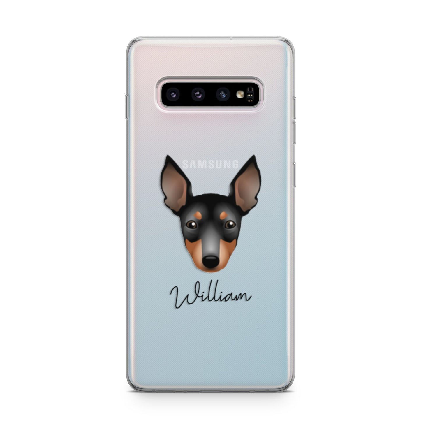 English Toy Terrier Personalised Samsung Galaxy S10 Plus Case