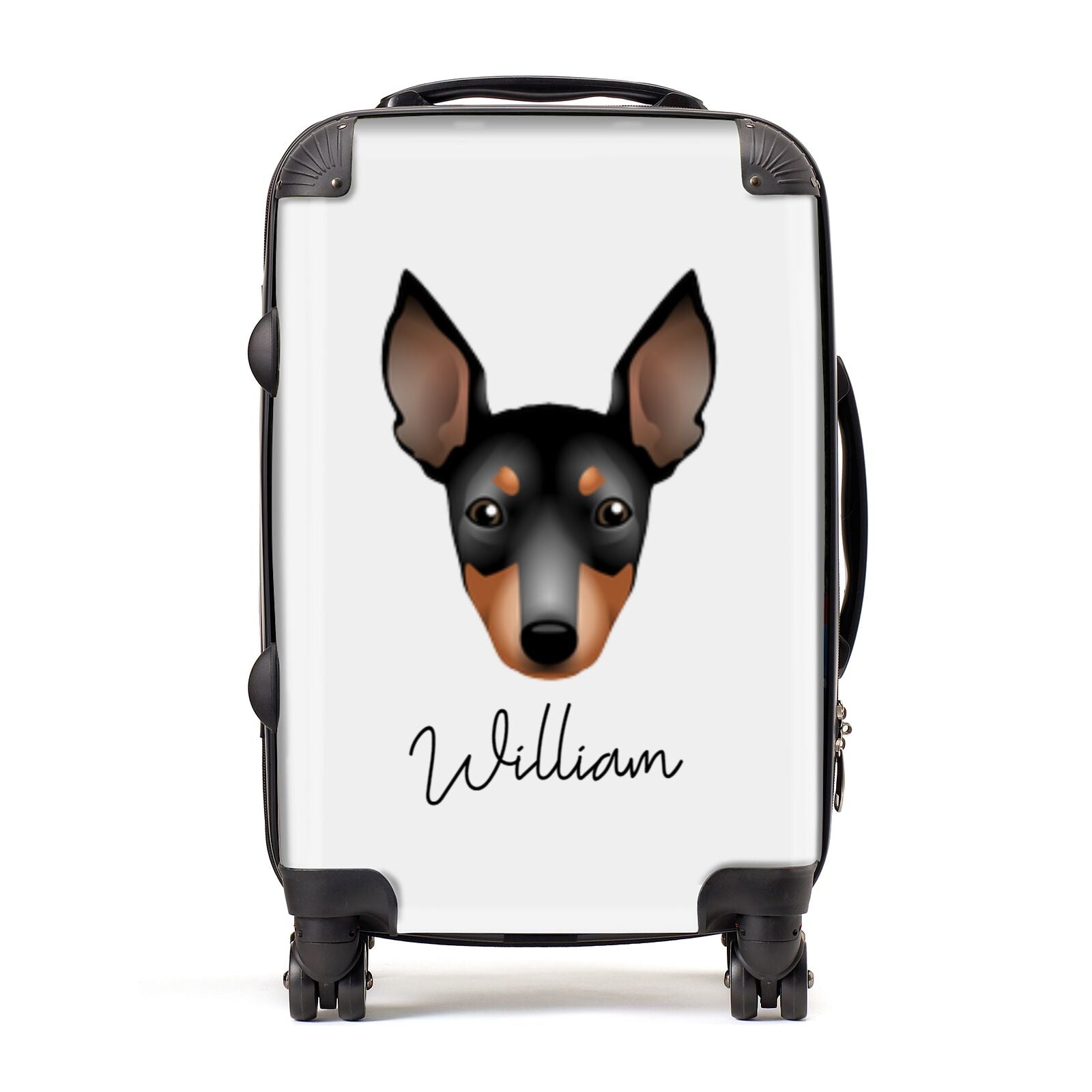 English Toy Terrier Personalised Suitcase