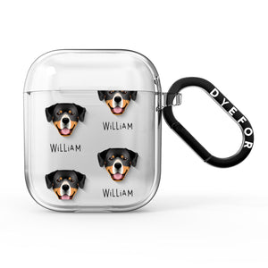 Entlebucher Mountain Dog Icon with Name AirPods Case