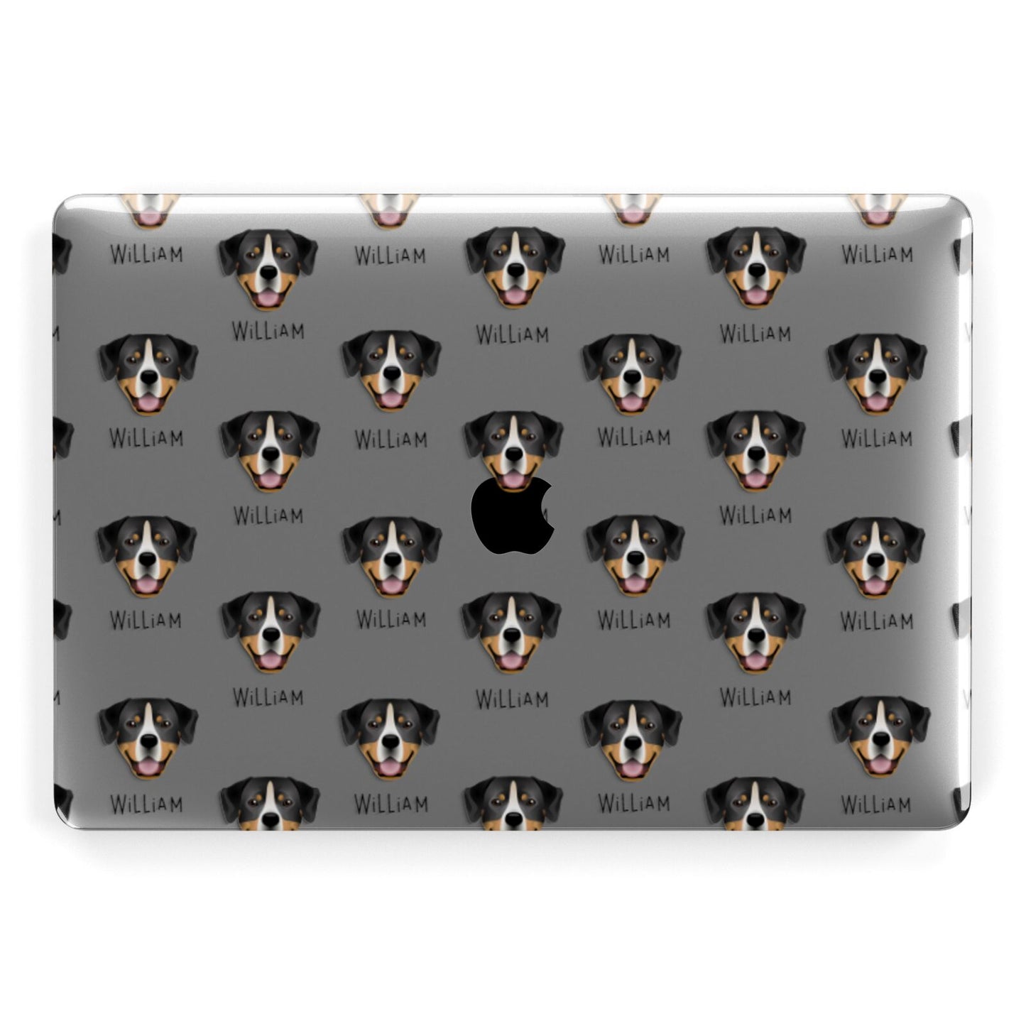 Entlebucher Mountain Dog Icon with Name Apple MacBook Case