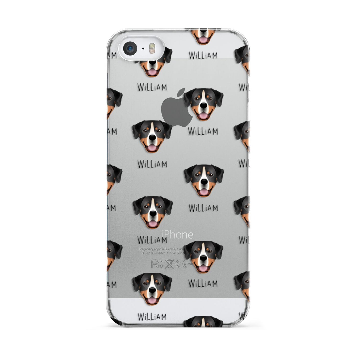 Entlebucher Mountain Dog Icon with Name Apple iPhone 5 Case