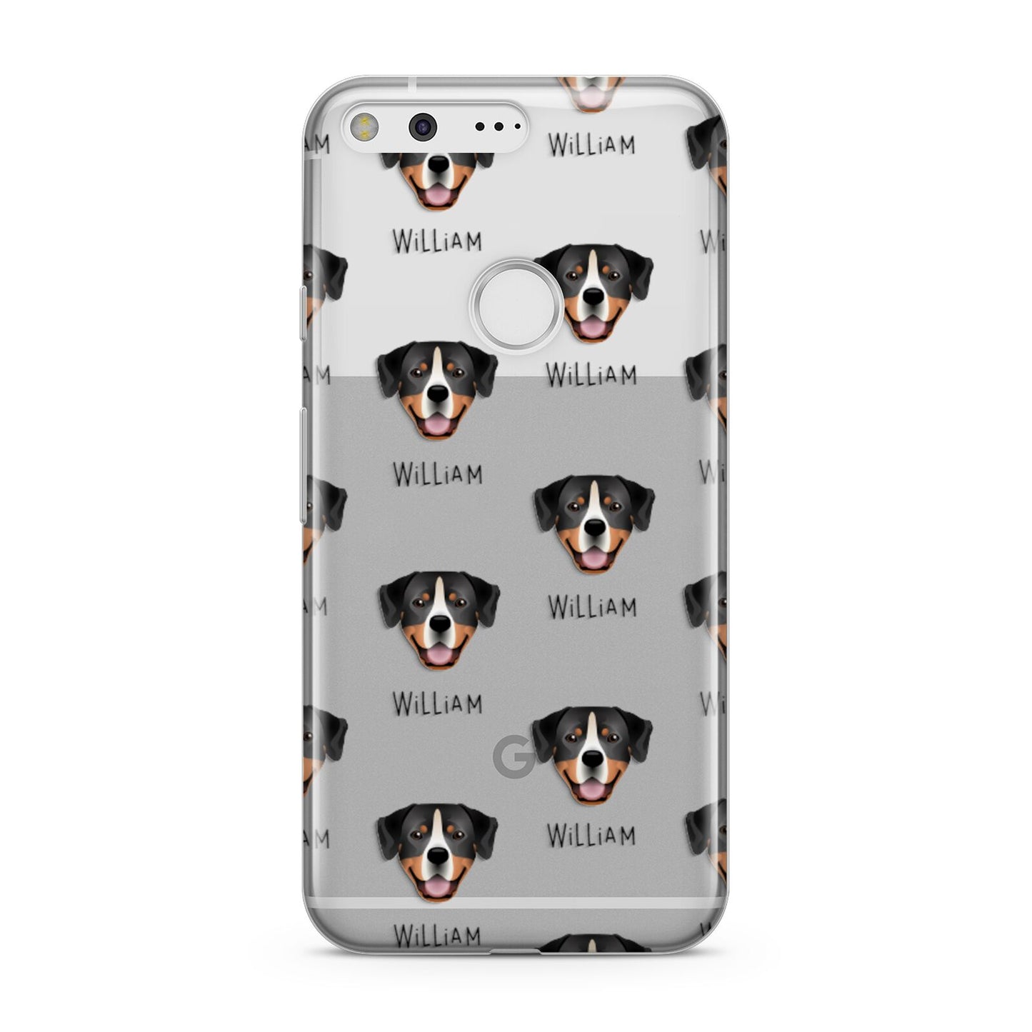 Entlebucher Mountain Dog Icon with Name Google Pixel Case