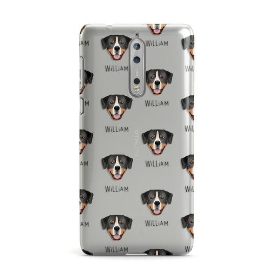 Entlebucher Mountain Dog Icon with Name Nokia Case