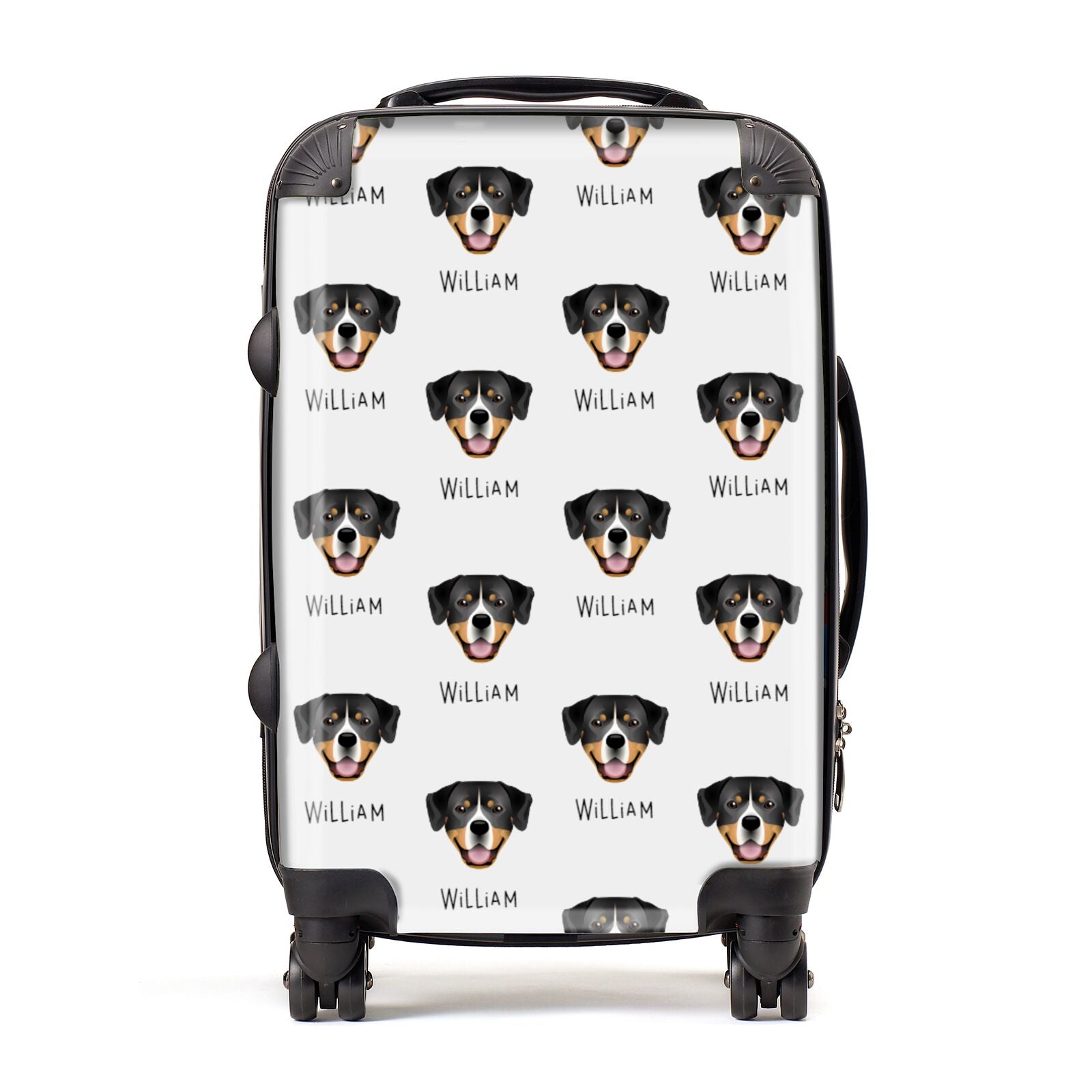 Entlebucher Mountain Dog Icon with Name Suitcase