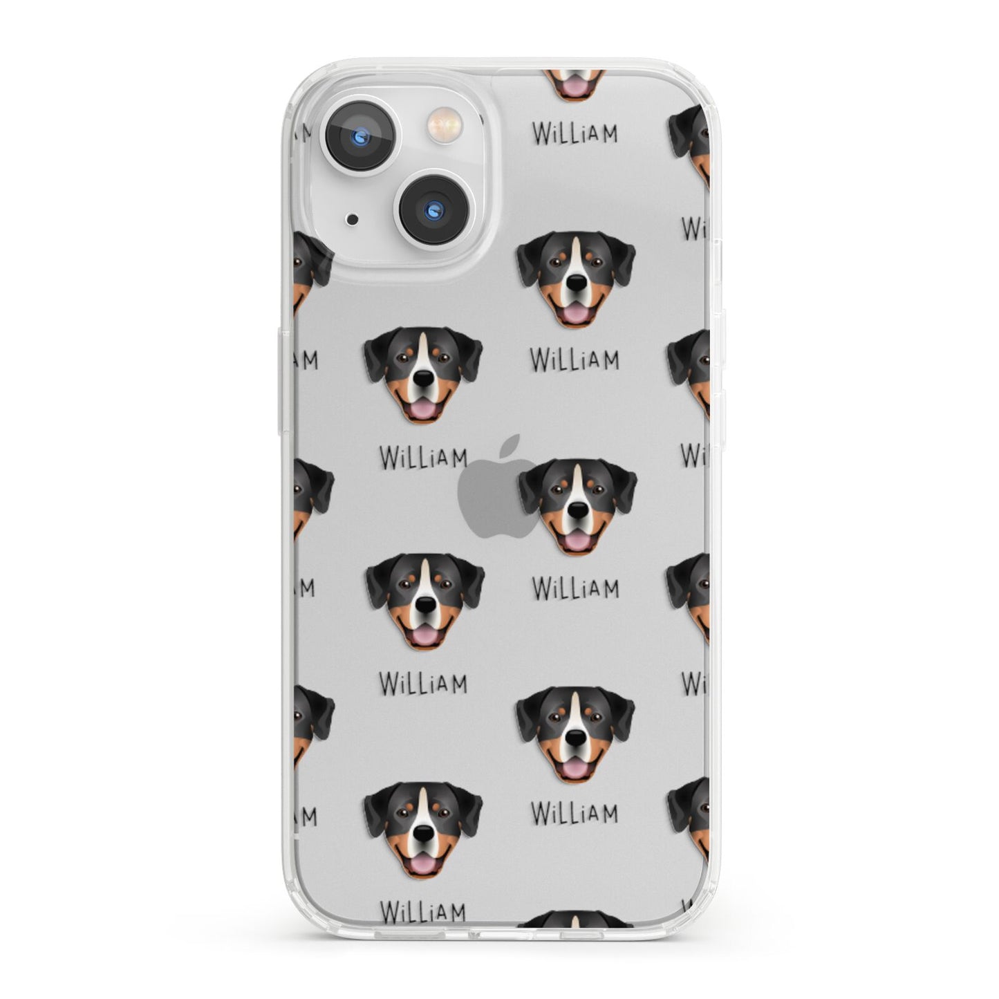 Entlebucher Mountain Dog Icon with Name iPhone 13 Clear Bumper Case
