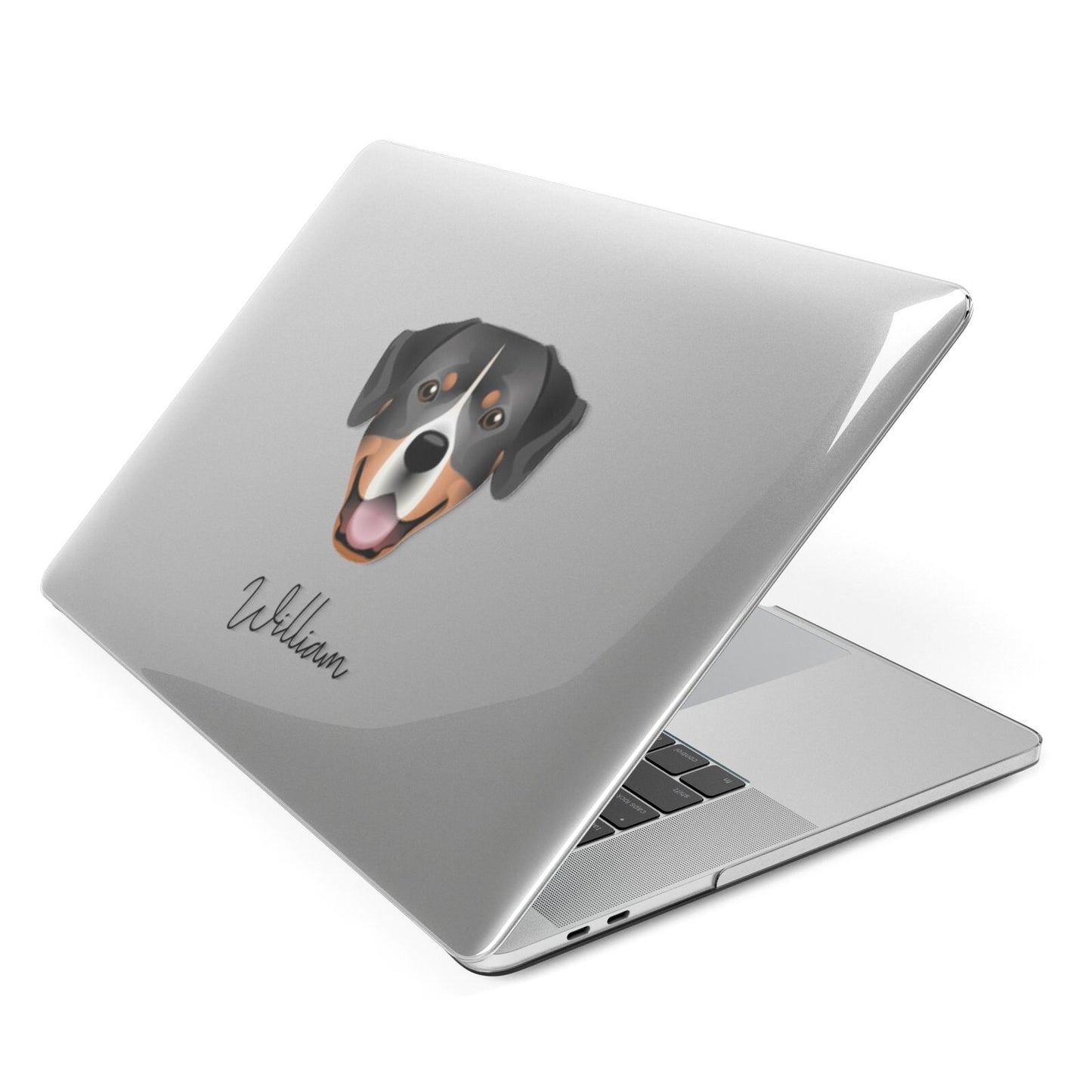 Entlebucher Mountain Dog Personalised Apple MacBook Case Side View