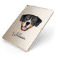 Entlebucher Mountain Dog Personalised Apple iPad Case on Gold iPad Side View