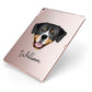 Entlebucher Mountain Dog Personalised Apple iPad Case on Rose Gold iPad Side View