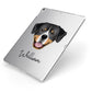Entlebucher Mountain Dog Personalised Apple iPad Case on Silver iPad Side View