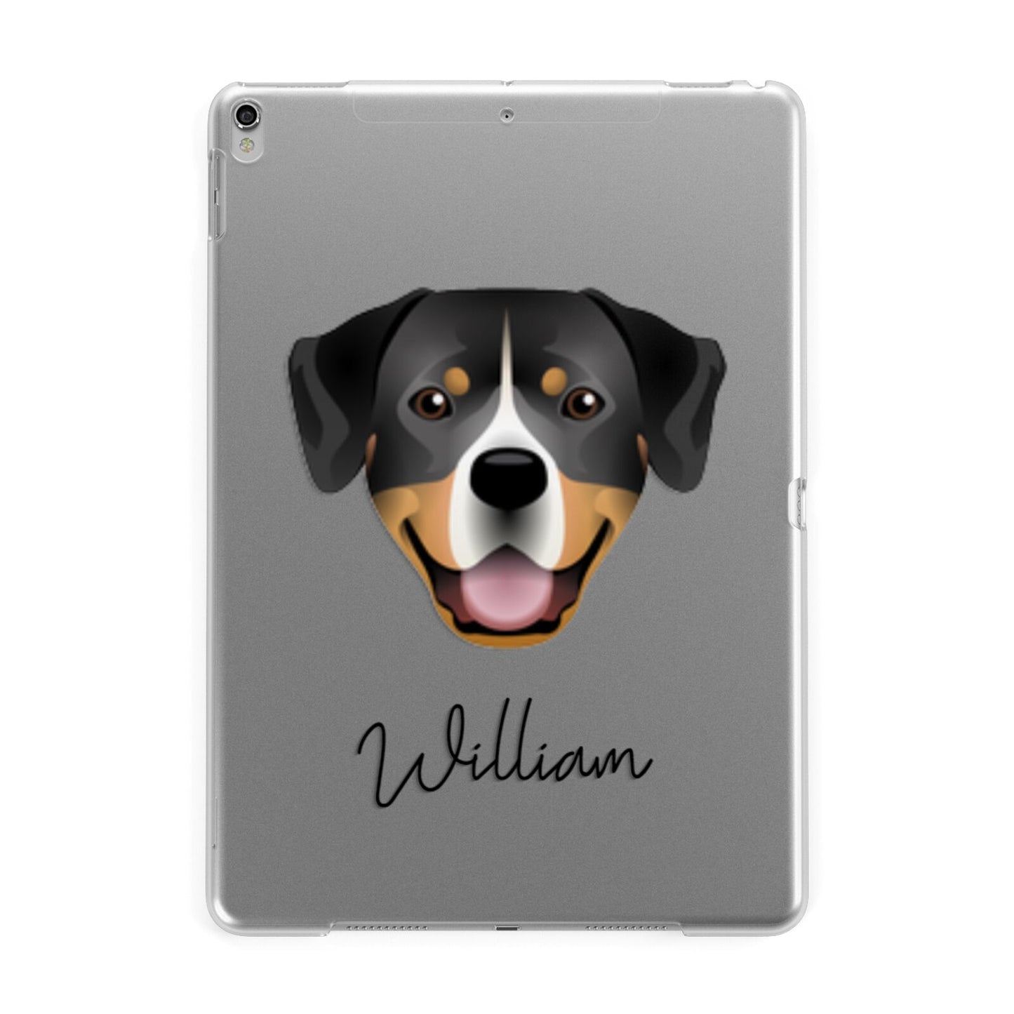 Entlebucher Mountain Dog Personalised Apple iPad Silver Case