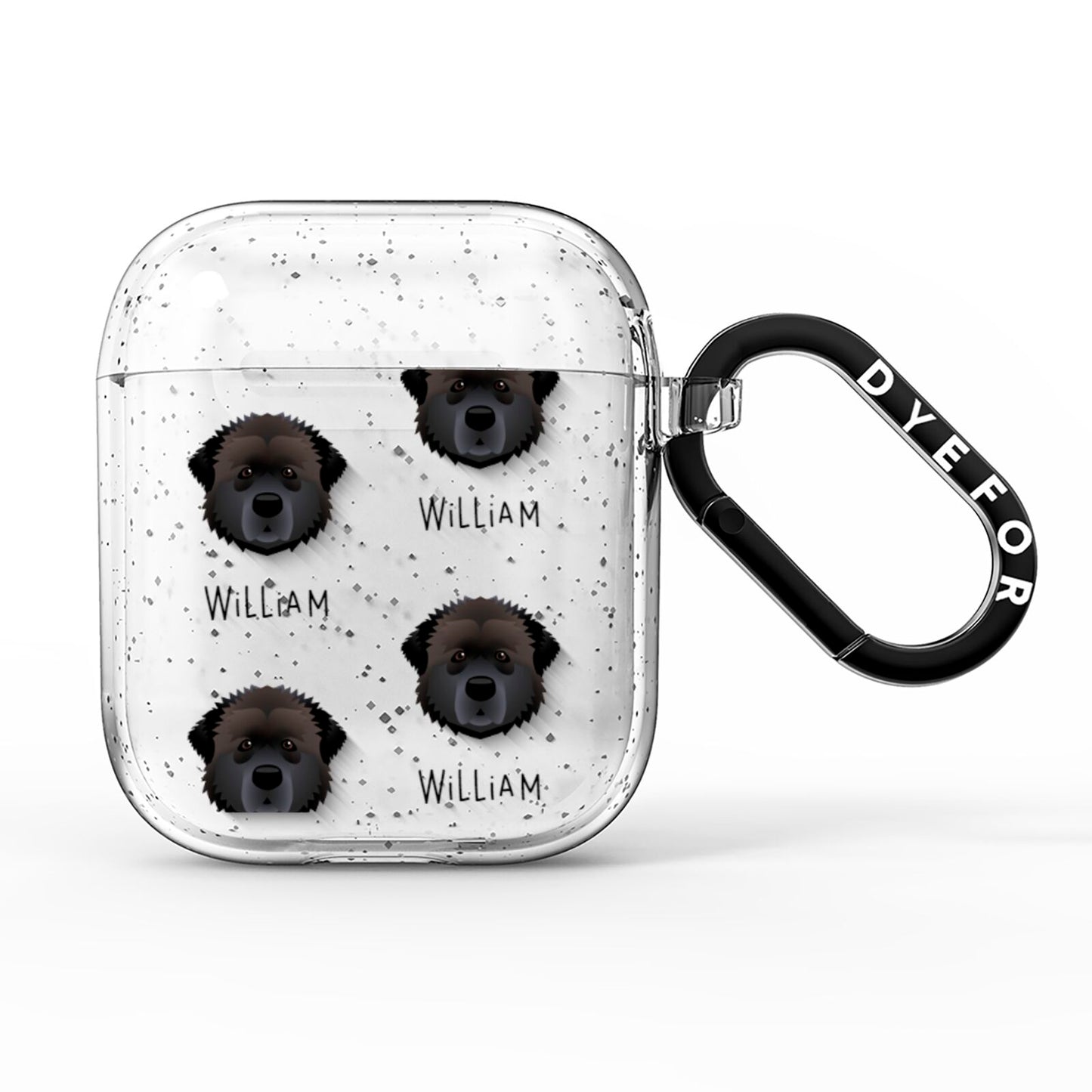 Estrela Mountain Dog Icon with Name AirPods Glitter Case