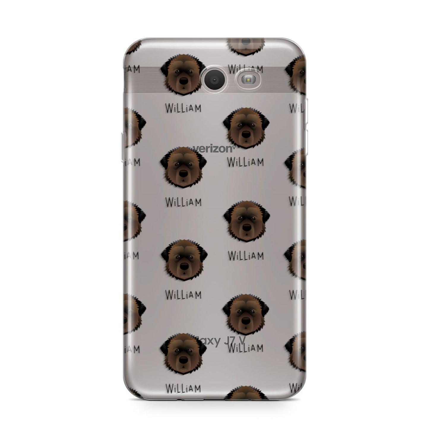 Estrela Mountain Dog Icon with Name Samsung Galaxy J7 2017 Case