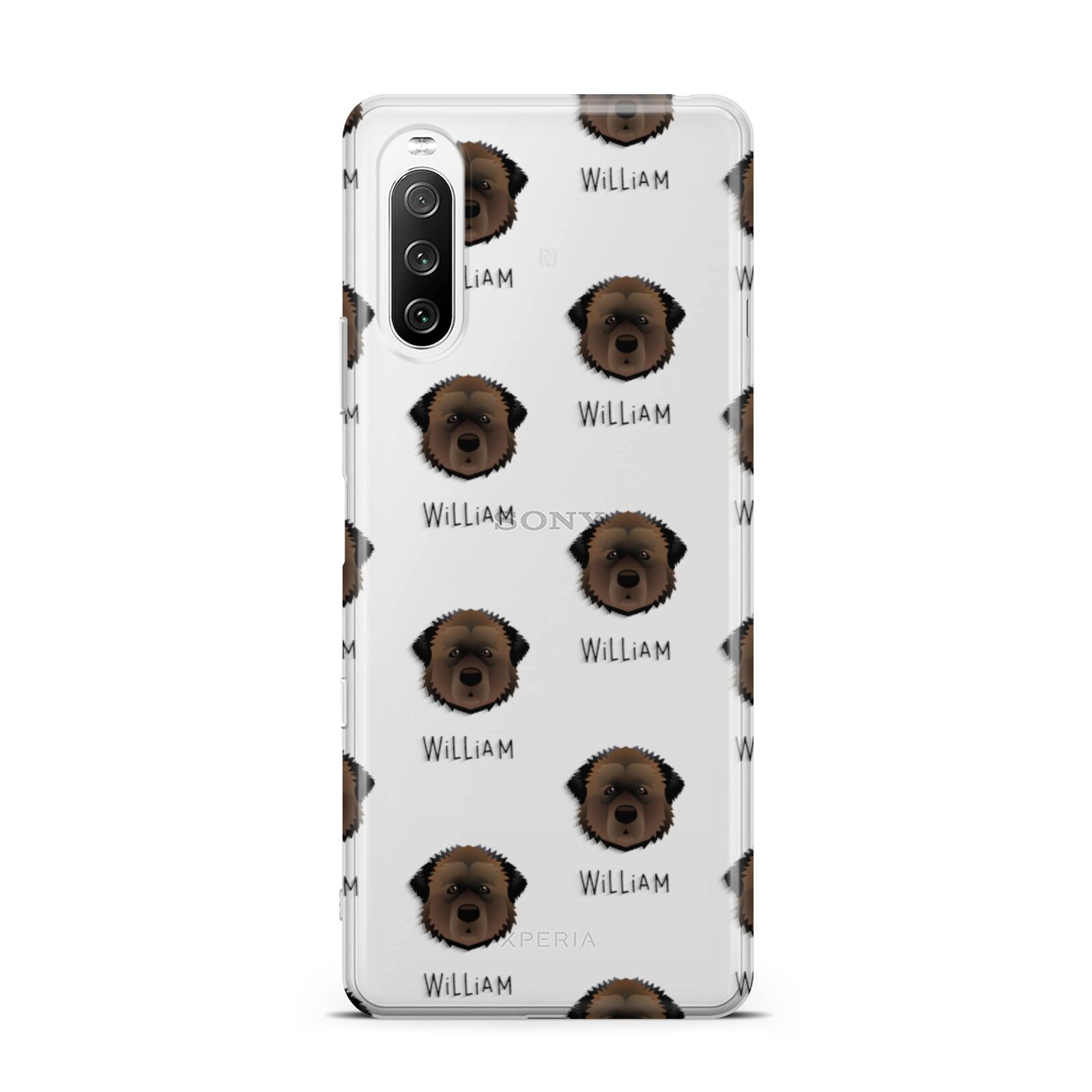 Estrela Mountain Dog Icon with Name Sony Xperia 10 III Case