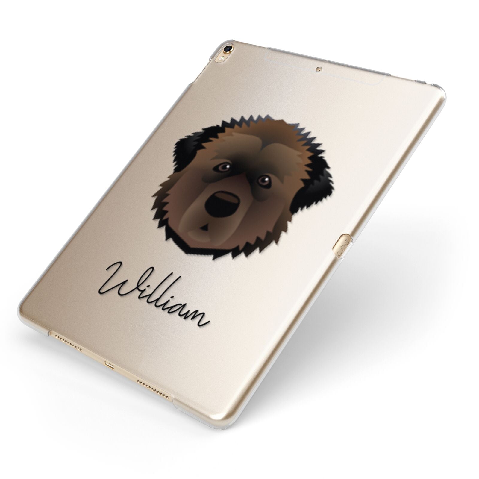 Estrela Mountain Dog Personalised Apple iPad Case on Gold iPad Side View