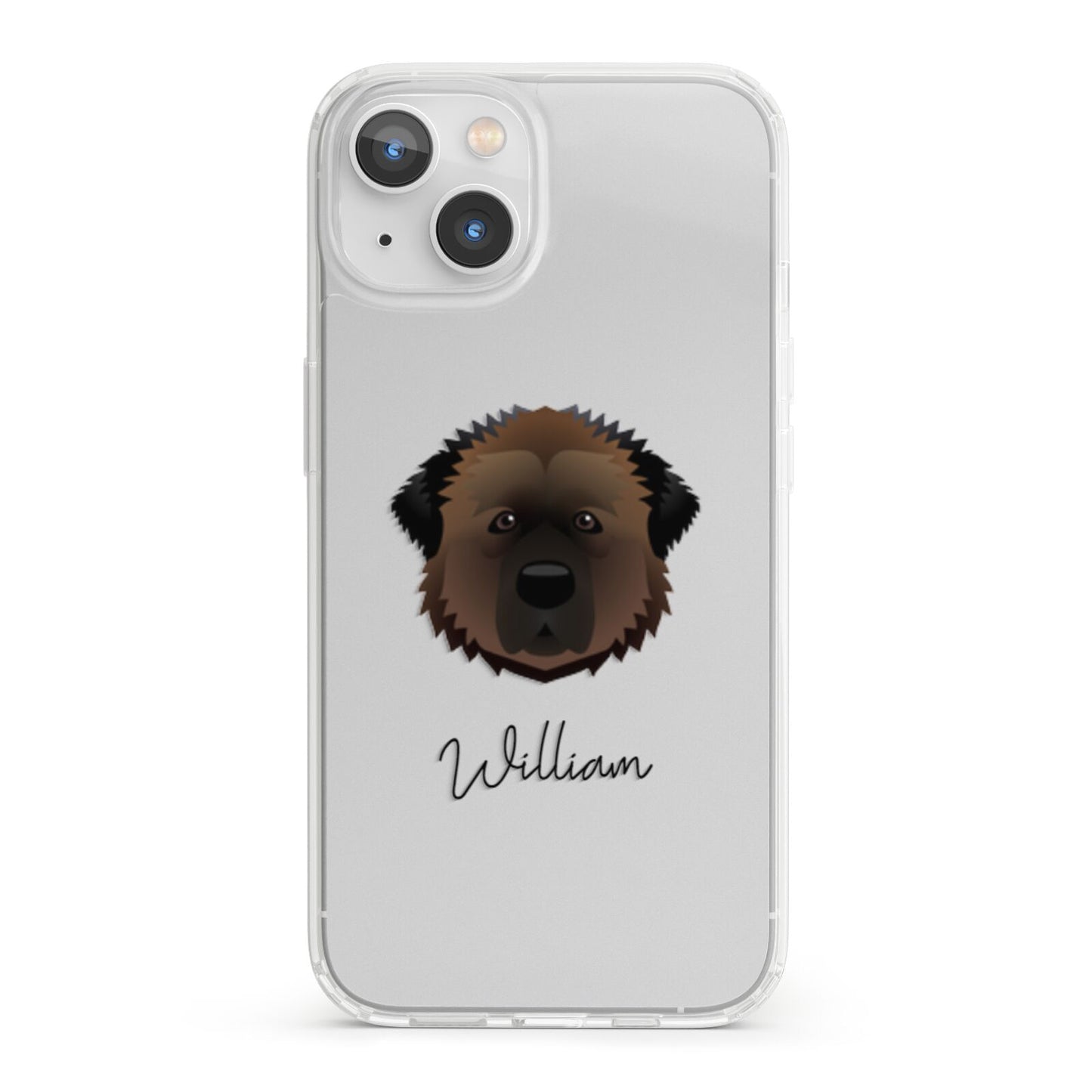 Estrela Mountain Dog Personalised iPhone 13 Clear Bumper Case