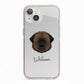 Estrela Mountain Dog Personalised iPhone 13 TPU Impact Case with Pink Edges