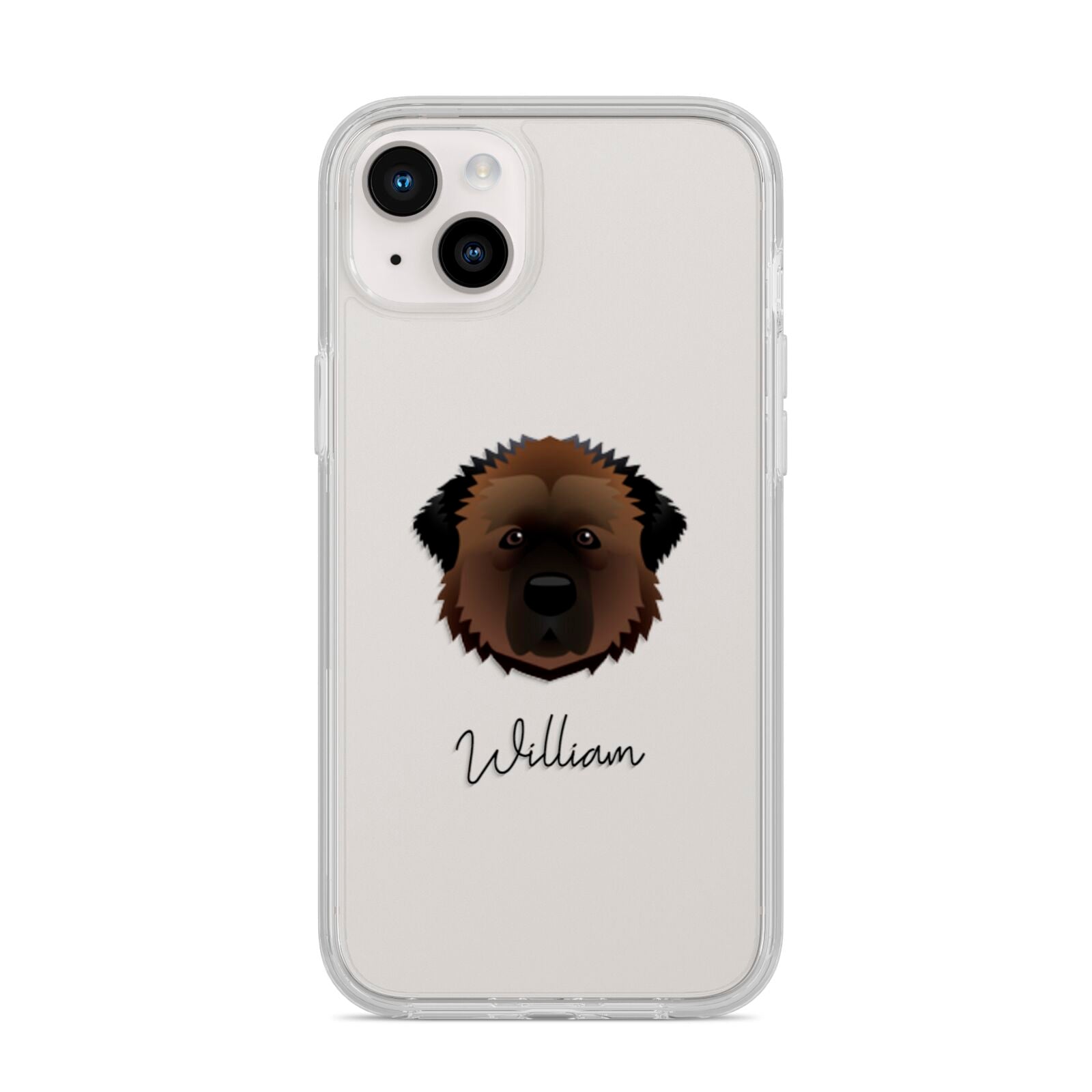 Estrela Mountain Dog Personalised iPhone 14 Plus Clear Tough Case Starlight