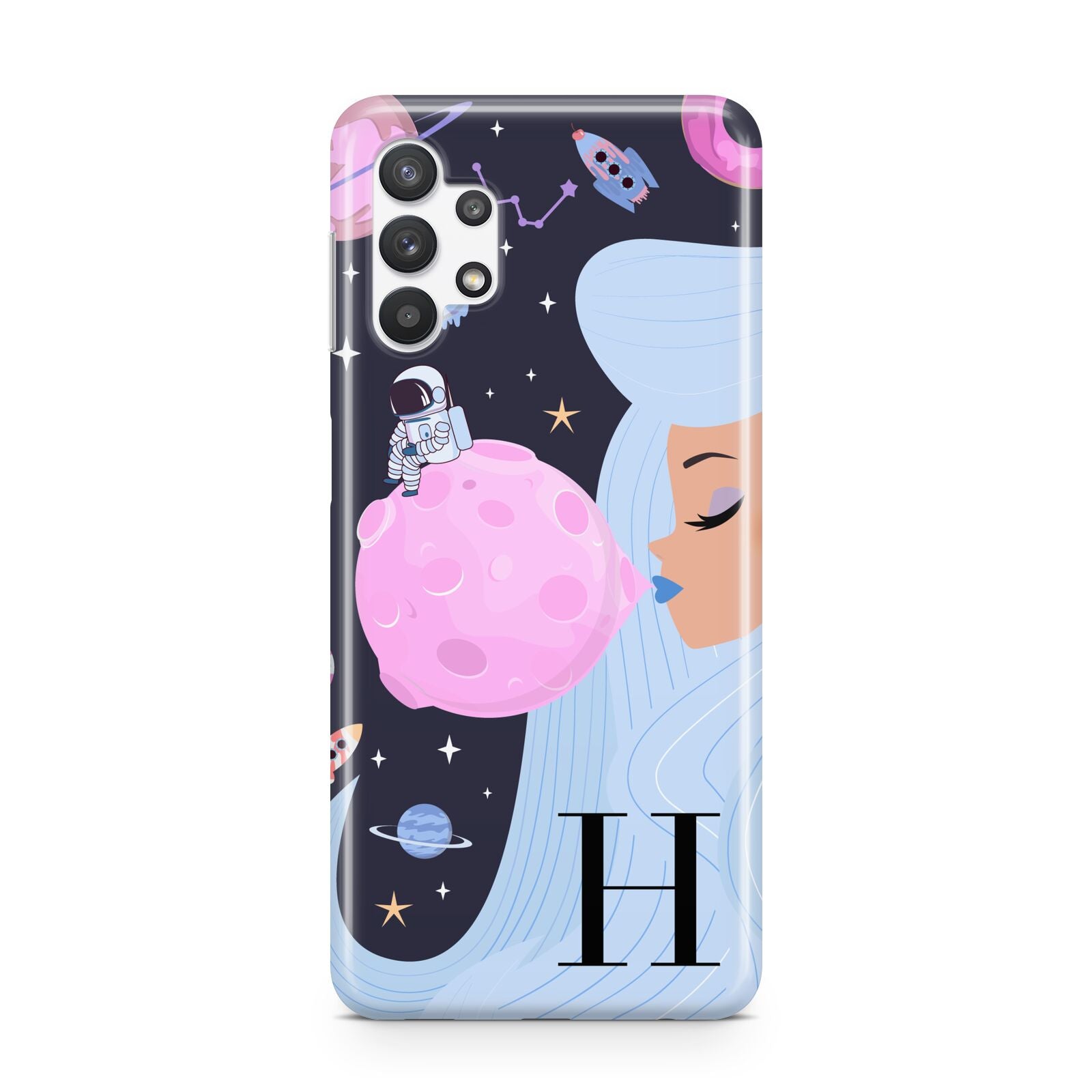 Ethereal Goddess in Space with Initial Samsung A32 5G Case