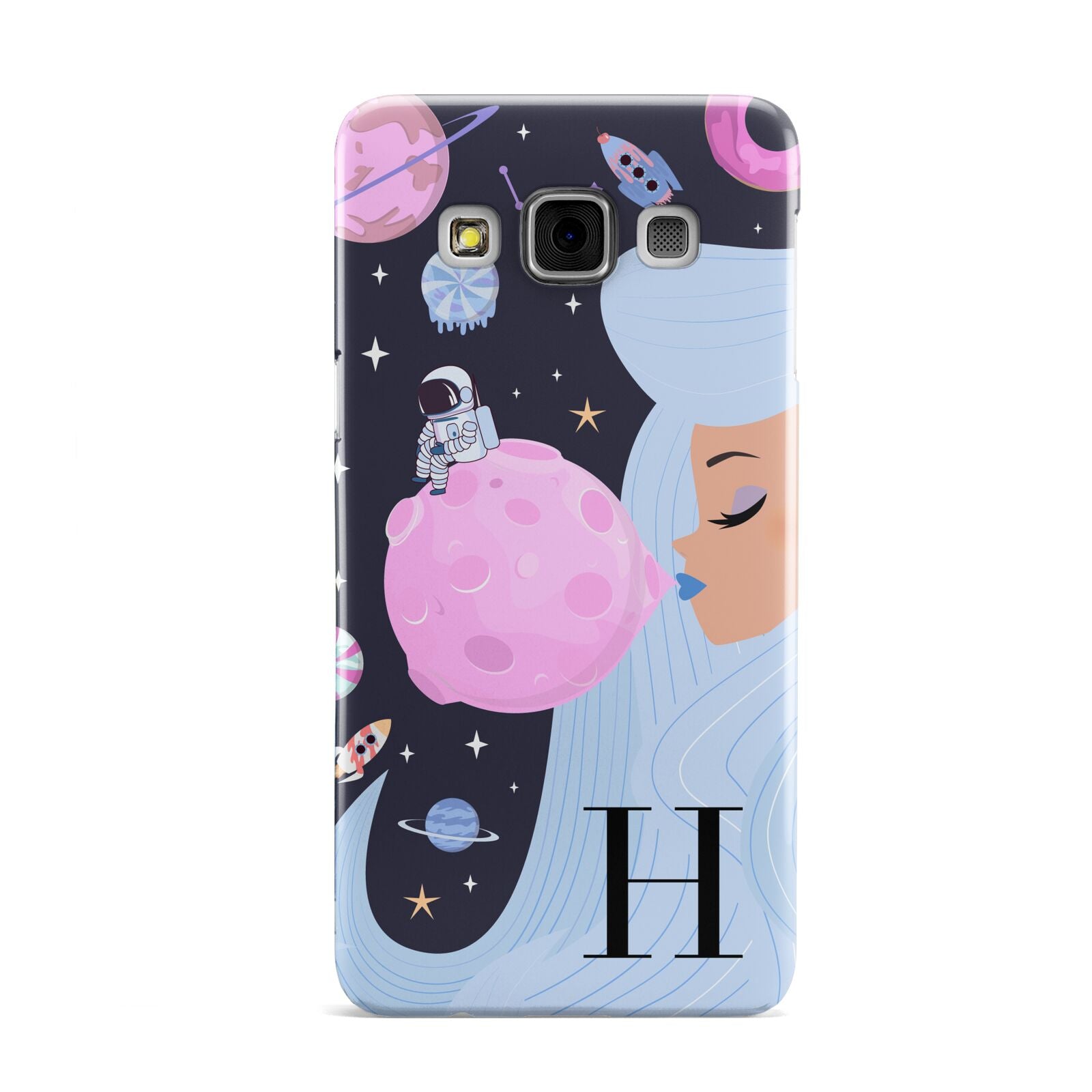 Ethereal Goddess in Space with Initial Samsung Galaxy A3 Case