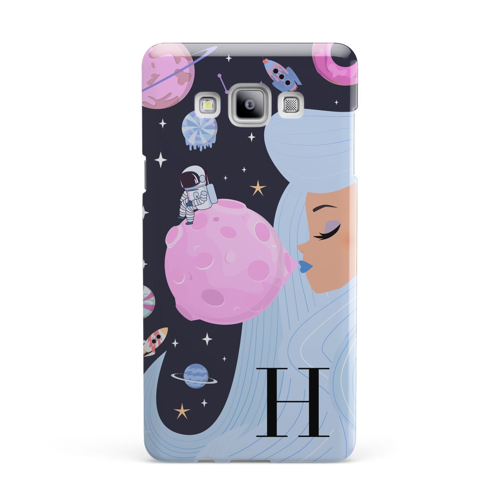 Ethereal Goddess in Space with Initial Samsung Galaxy A7 2015 Case