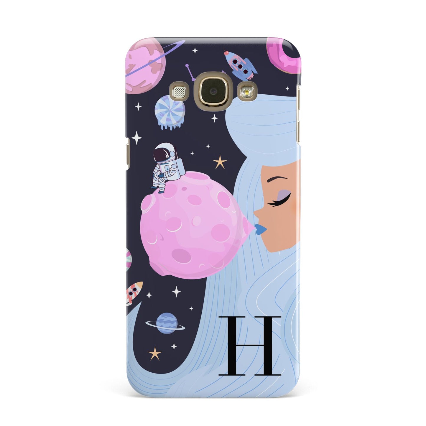 Ethereal Goddess in Space with Initial Samsung Galaxy A8 Case