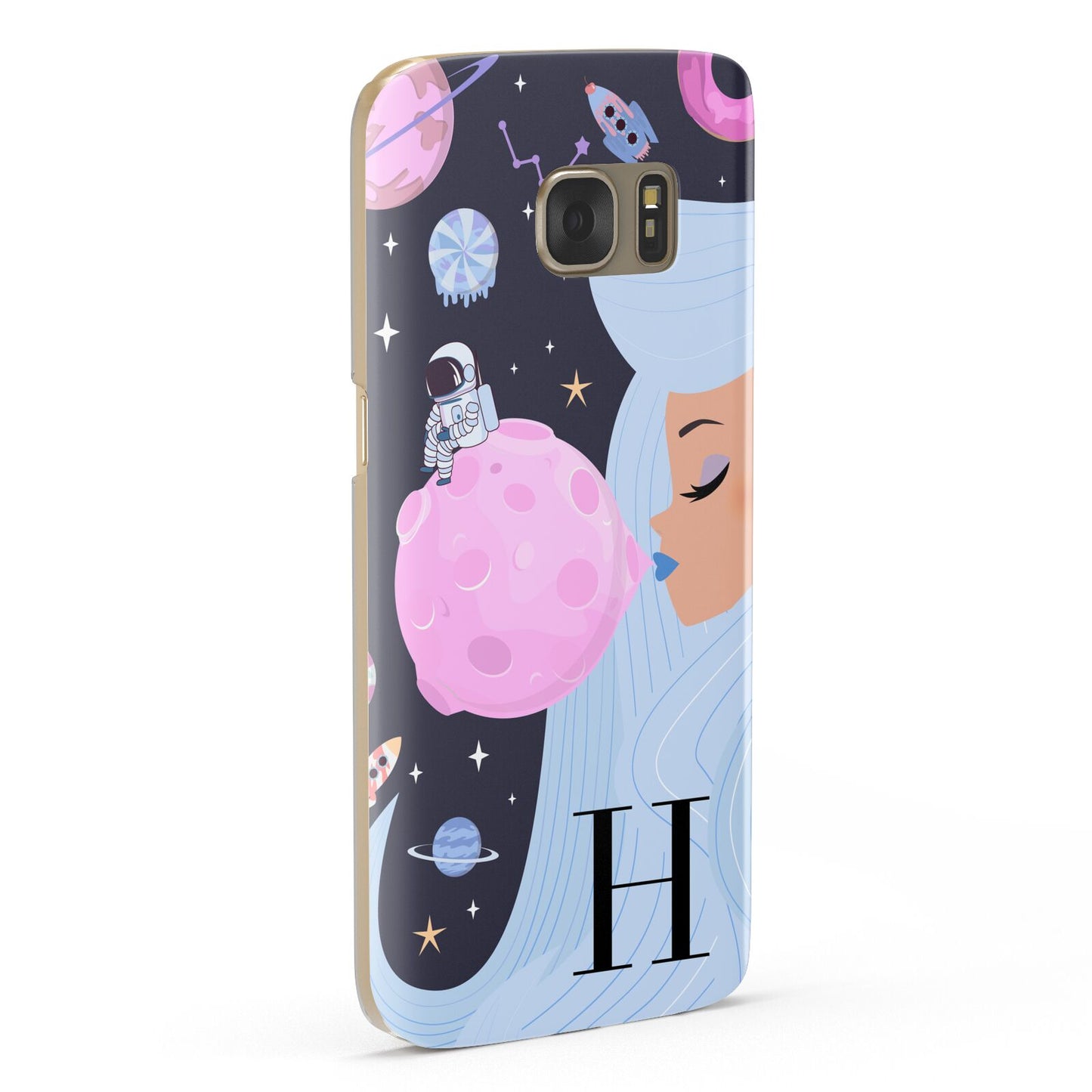 Ethereal Goddess in Space with Initial Samsung Galaxy Case Fourty Five Degrees