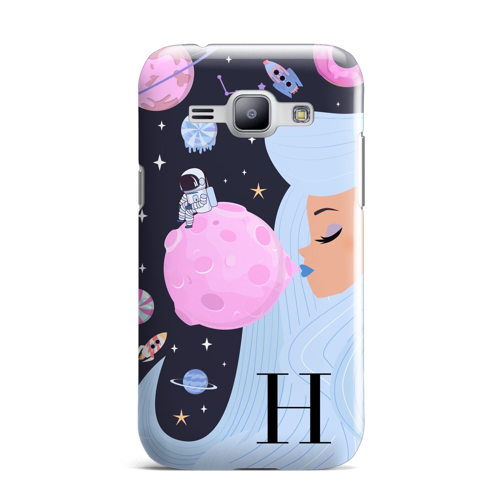 Ethereal Goddess in Space with Initial Samsung Galaxy J1 2015 Case