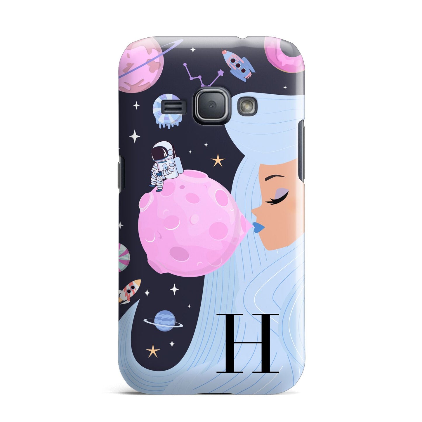 Ethereal Goddess in Space with Initial Samsung Galaxy J1 2016 Case