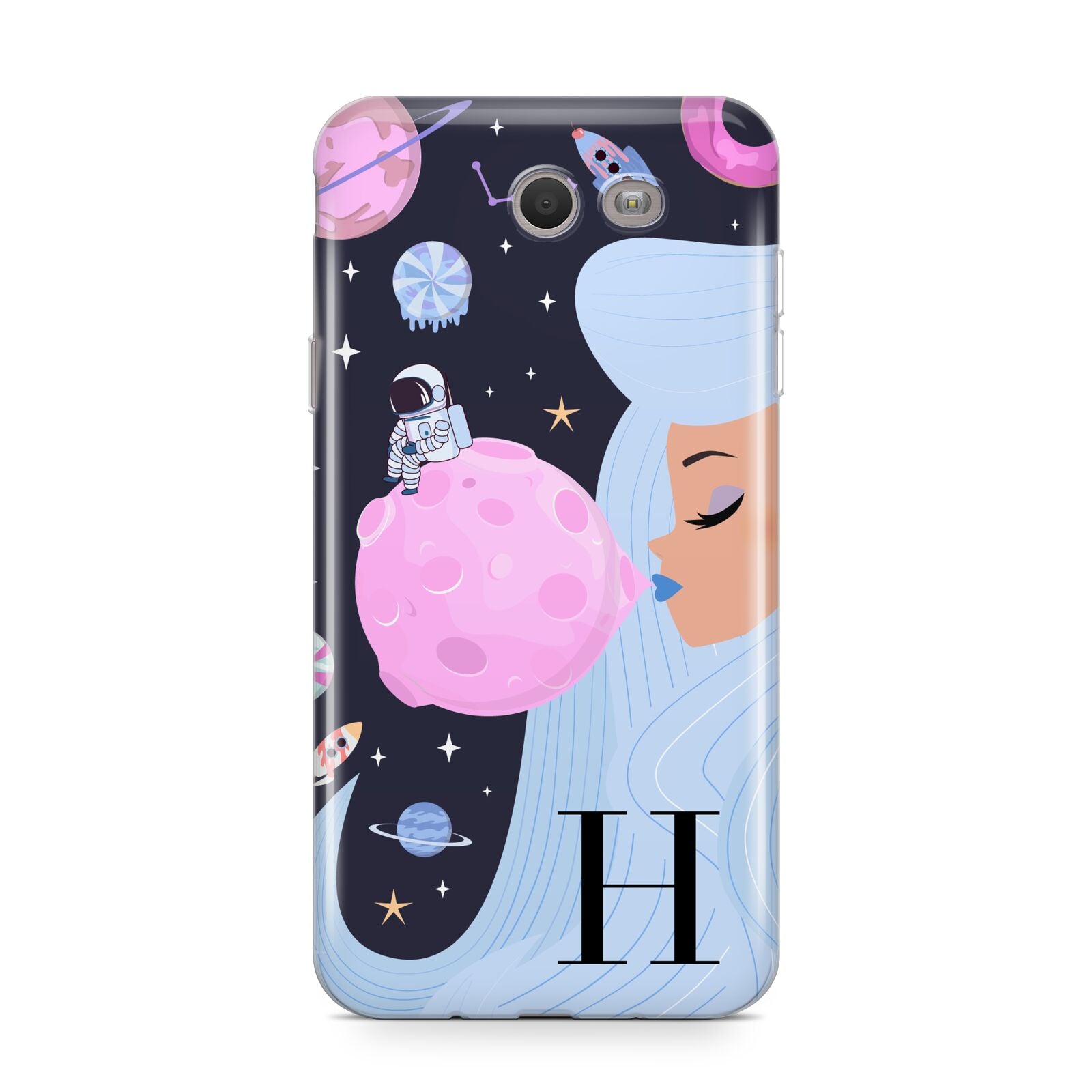 Ethereal Goddess in Space with Initial Samsung Galaxy J7 2017 Case