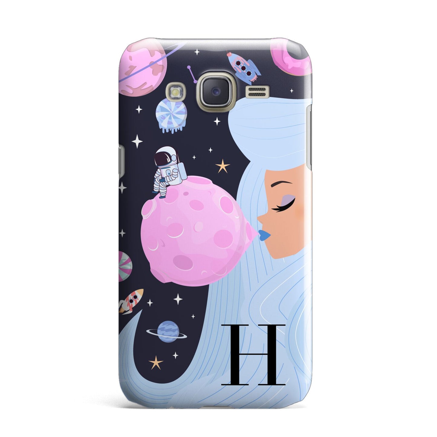 Ethereal Goddess in Space with Initial Samsung Galaxy J7 Case