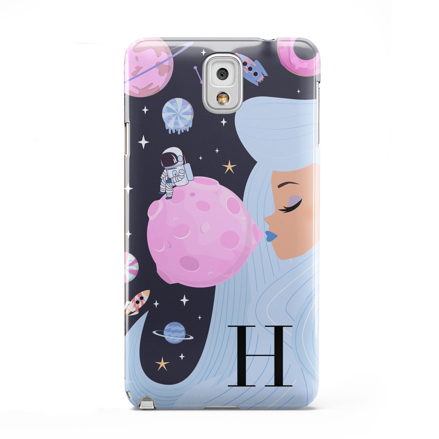 Ethereal Goddess in Space with Initial Samsung Galaxy Note 3 Case