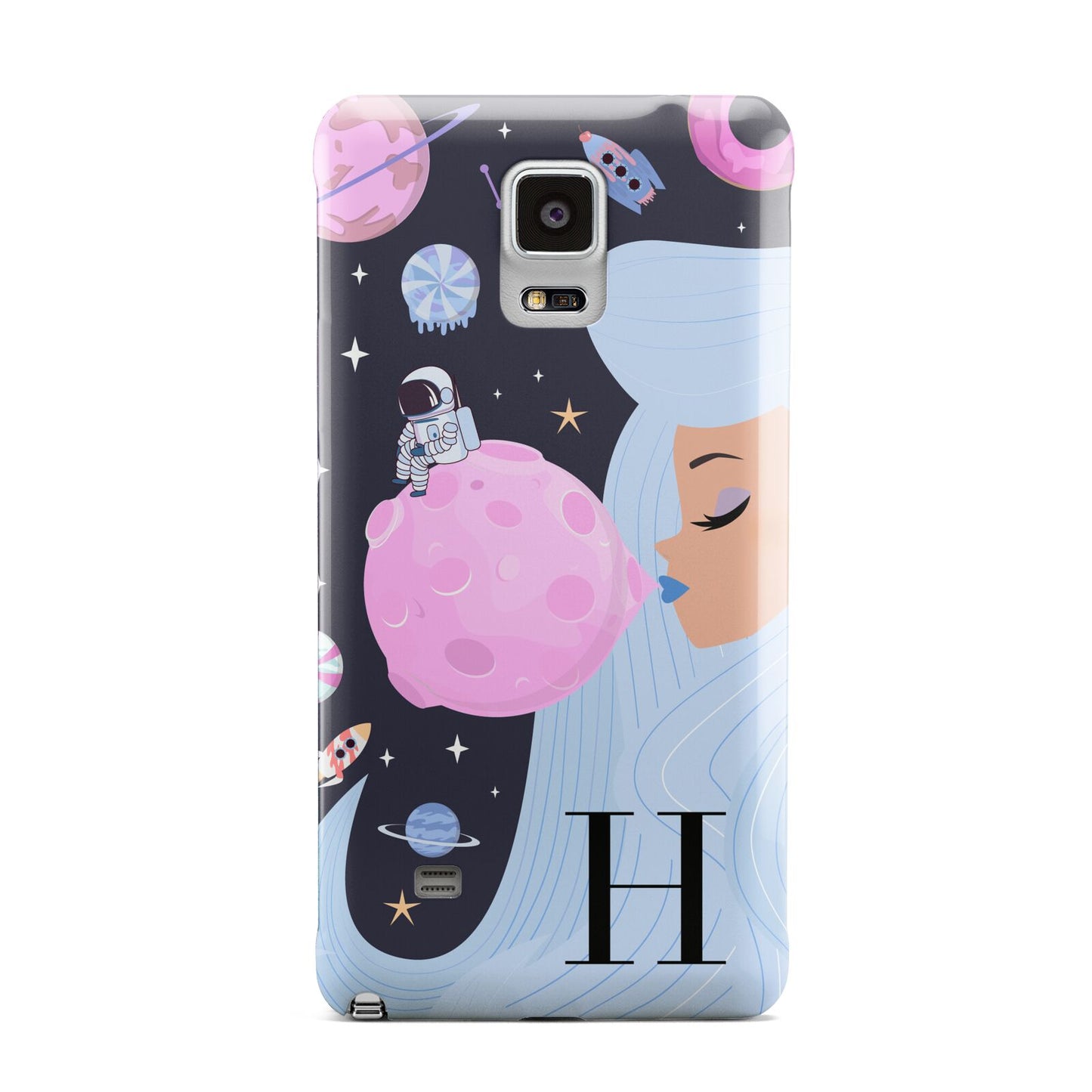 Ethereal Goddess in Space with Initial Samsung Galaxy Note 4 Case