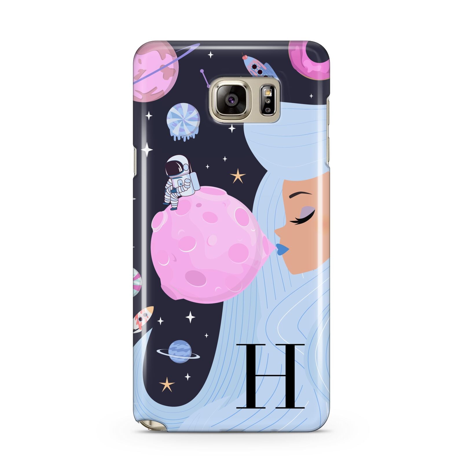 Ethereal Goddess in Space with Initial Samsung Galaxy Note 5 Case